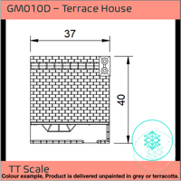 Gm010D – Low Relief Terrace House Tt120/3Mm Scale Tt Building