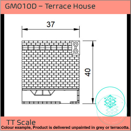 Gm010D – Low Relief Terrace House Tt120/3Mm Scale Tt Building