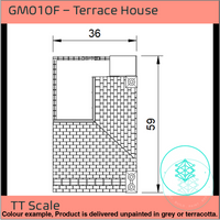 Gm010F – Low Relief Terrace House Tt120/3Mm Scale Tt Building