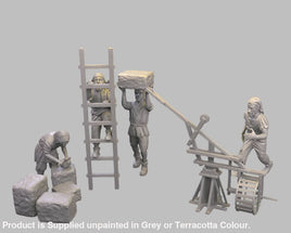 GM017 Medieval Village Scenes - Village Quarry Workers Medieval Figure