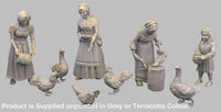 GM022 Medieval Village Scenes - Villagers feeding Chickens Medieval Figure