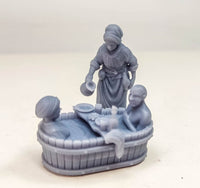 GM023 Medieval Village Scenes - Villagers Having a Rare Bath Medieval Figure