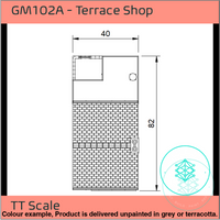 Gm102A – Terrace Shop Tt120/3Mm Scale Tt Building