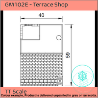 Gm102E – Low Relief Terrace Shop Tt120/3Mm Scale Tt Building