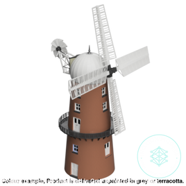 Gm305A – Tower Windmill Tt120/3Mm Scale - Brick / Tt 1:120 Building