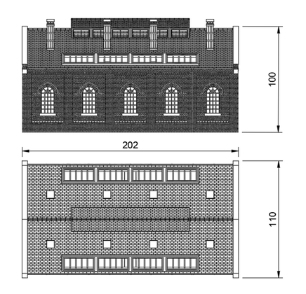 GM806B – LNER Engine Shed TT120/3mm Scale TT Scale Building