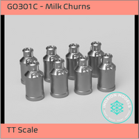 Go301C – Medium Milk Churns Tt120/3Mm Scale Tt Accessory
