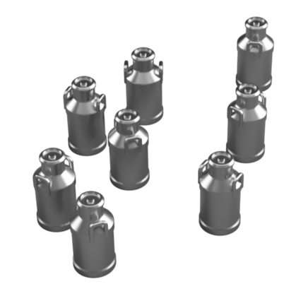 Go301C – Medium Milk Churns Tt120/3Mm Scale Tt Accessory
