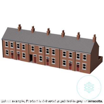 Hc004A – 6X Terrace House Pack N Scale Building