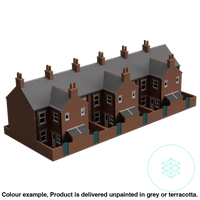 Hc010A – 6X Terrace House Pack N Scale Building