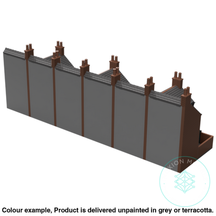 Hc010E – 6X Low Relief Terrace House Pack N Scale Building