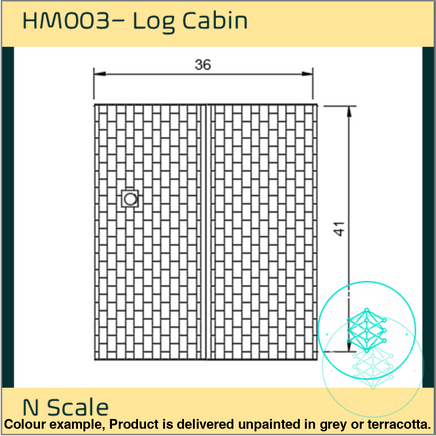 Hm003 – Log Cabin N Scale Building