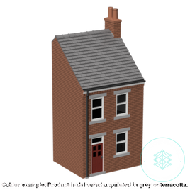 Hm004C – Low Relief Terrace House N Scale Building