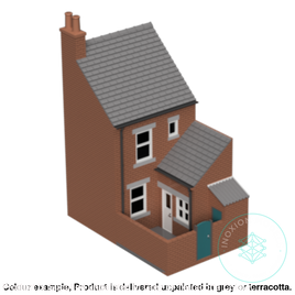 Hm004E – Low Relief Terrace House N Scale Building