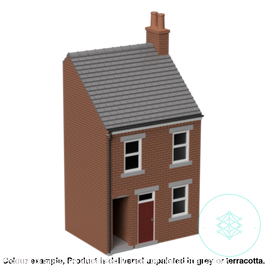Hm008C – Low Relief Terrace House W Close N Scale Building