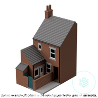 Hm008E – Low Relief Terrace House W Close N Scale Building
