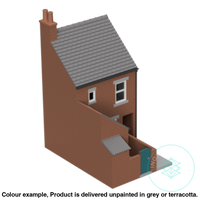 Hm008E – Low Relief Terrace House W Close N Scale Building