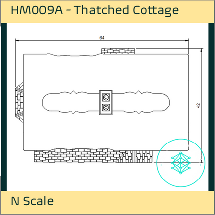 HM009A – Thatched Cottage N Scale N Scale Building