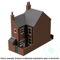 Hm010B – Terrace House N Scale Building