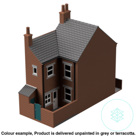 Hm010B – Terrace House N Scale Building