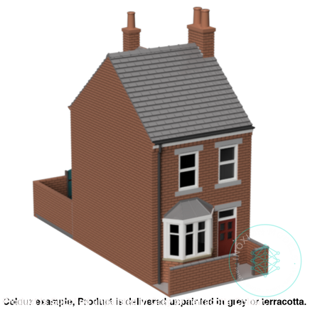 Hm010B – Terrace House N Scale Building