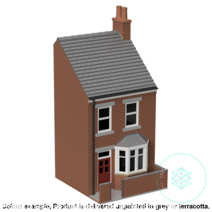 Hm010C – Low Relief Terrace House N Scale Building