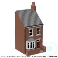 Hm010D – Low Relief Terrace House N Scale Building