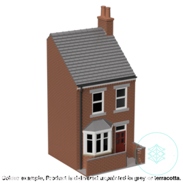 Hm010D – Low Relief Terrace House N Scale Building