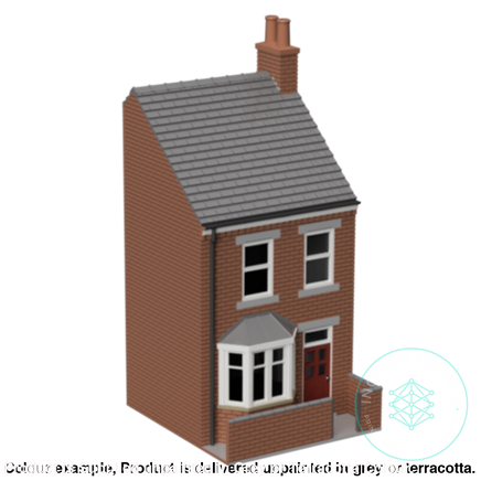 Hm010D – Low Relief Terrace House N Scale Building