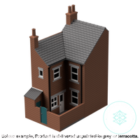 Hm010F – Low Relief Terrace House N Scale Building
