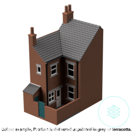 Hm010F – Low Relief Terrace House N Scale Building