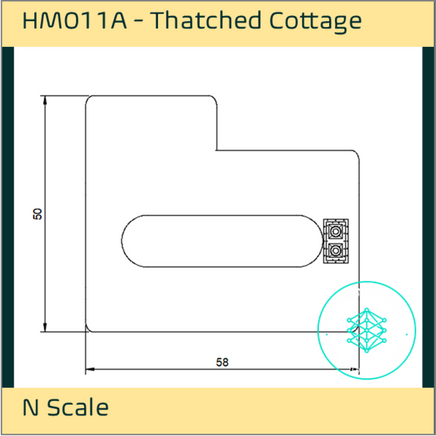 HM011A – Thatched Cottage N Scale N Scale Building