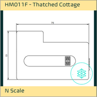 HM011F – Thatched Cottage N Scale N Scale Building