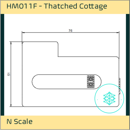 HM011F – Thatched Cottage N Scale N Scale Building