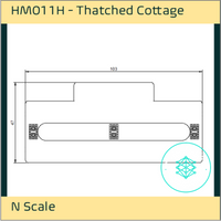 HM011H – Thatched Cottage N Scale N Scale Building