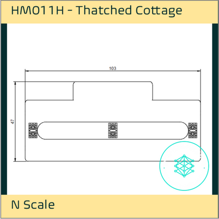 HM011H – Thatched Cottage N Scale N Scale Building