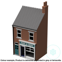 Hm102C – Low Relief Terrace Shop N Scale Building