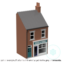 Hm102C – Low Relief Terrace Shop N Scale Building