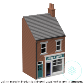 Hm102C – Low Relief Terrace Shop N Scale Building