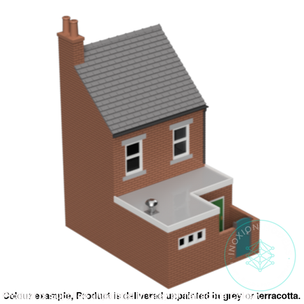 Hm102E – Low Relief Terrace Shop N Scale Building