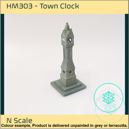 Hm303 – Town Clock N Scale Building