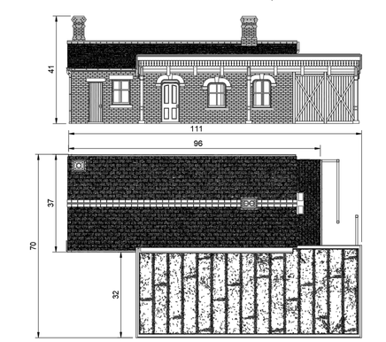 HM812A – GWR Station N Scale N 1:148 N Scale Building