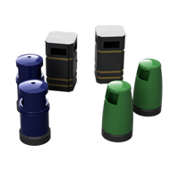 Ho102A – Park Bins N Scale Accessory