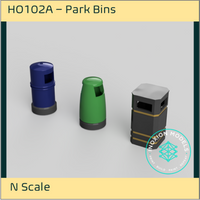 Ho102A – Park Bins N Scale Accessory