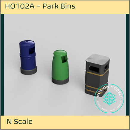 Ho102A – Park Bins N Scale Accessory