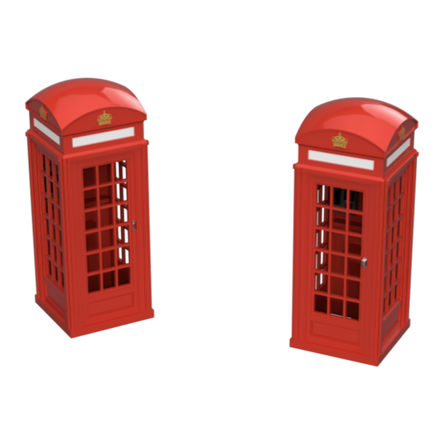 Ho106A - Phone Boxes N Scale Accessory