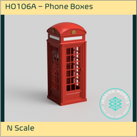 Ho106A - Phone Boxes N Scale Accessory