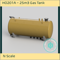 Ho201A – 25M3 Gas Tank N Scale Accessory