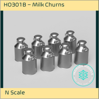 Ho301B – Small Milk Churns N Scale Accessory