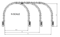 Ho610C – London Underground Cables Gantries N Scale Accessory